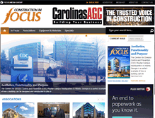 Tablet Screenshot of constructioninfocus.com